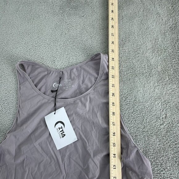 Zyia Active Womens Performance Tank Top M Nylon/Spandex Lavender Gray NWT 2476 - Picture 6 of 8
